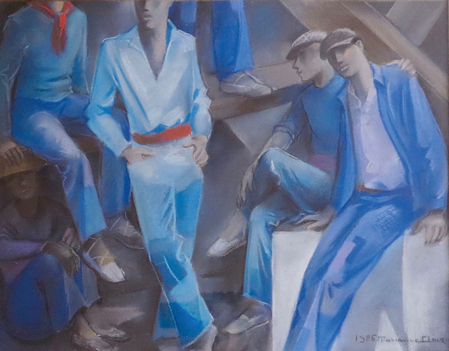 Le repos des maçons, 1926, Collection Musée Bernard d’Agesci