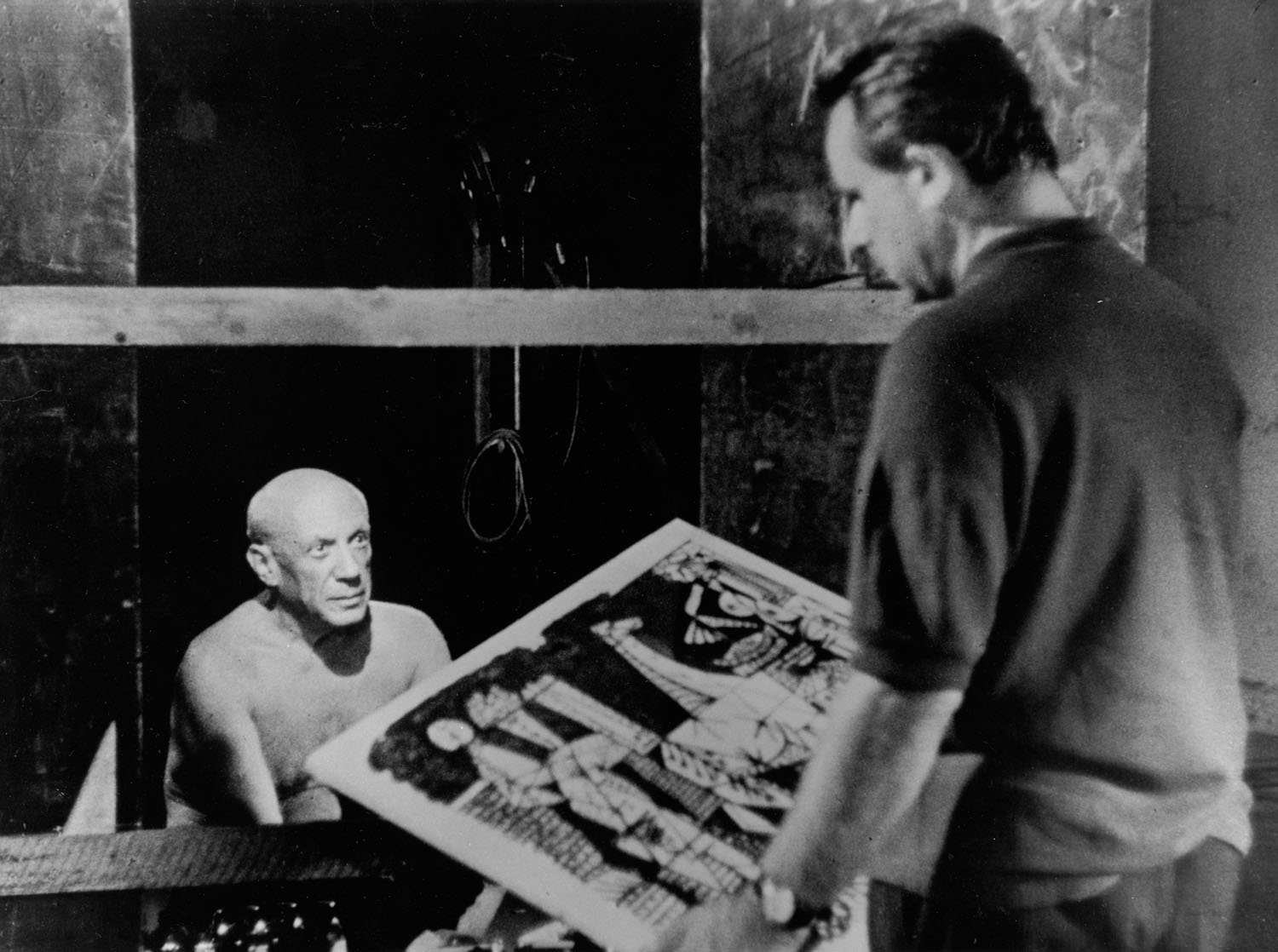 Photographie de tournage  - Le mystère Picasso, 1955 -® Succession Clouzot - Cinémathèque française