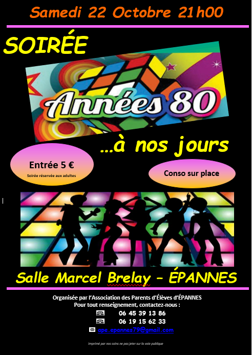 Soirée années 80 à nos jours: Sortir Niort Agglo